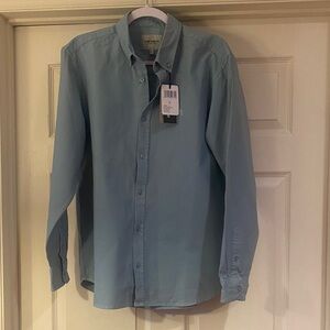 Carhartt WIP LS Bolton Button Down Light Frosted Blue Casual Shirt Sz L.  NWT